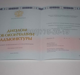 Диплом Адъюнктуры 2015г в Новосибирске